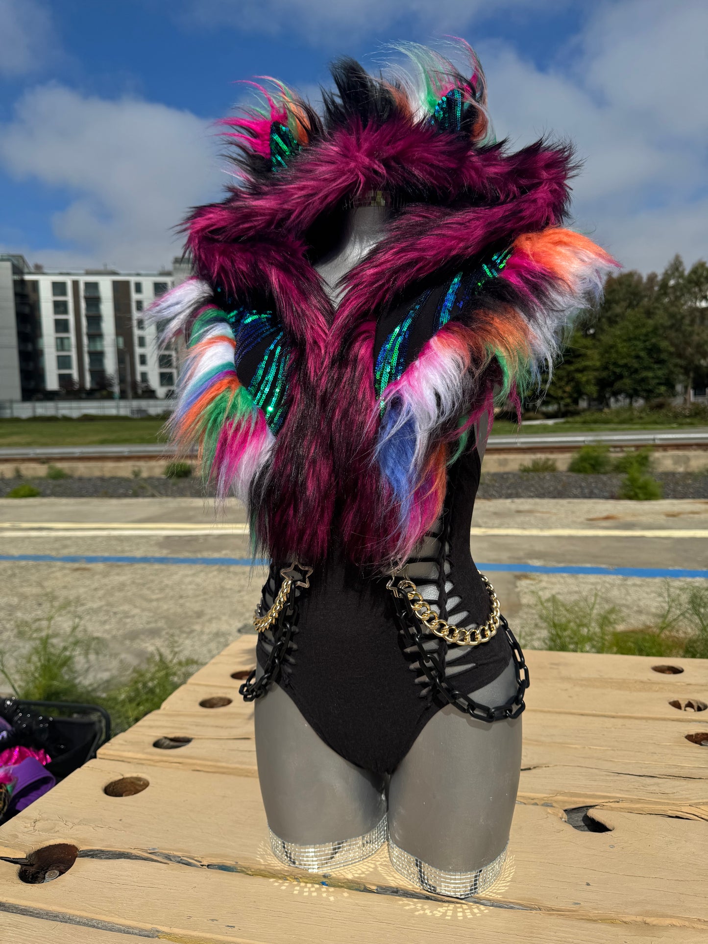 Jaw Dropper - Sequin Fluffe Hood