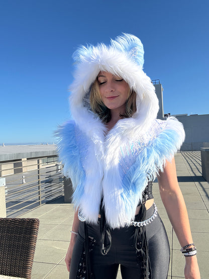 Ice Ice Baby - Sequin Fluffe Hood