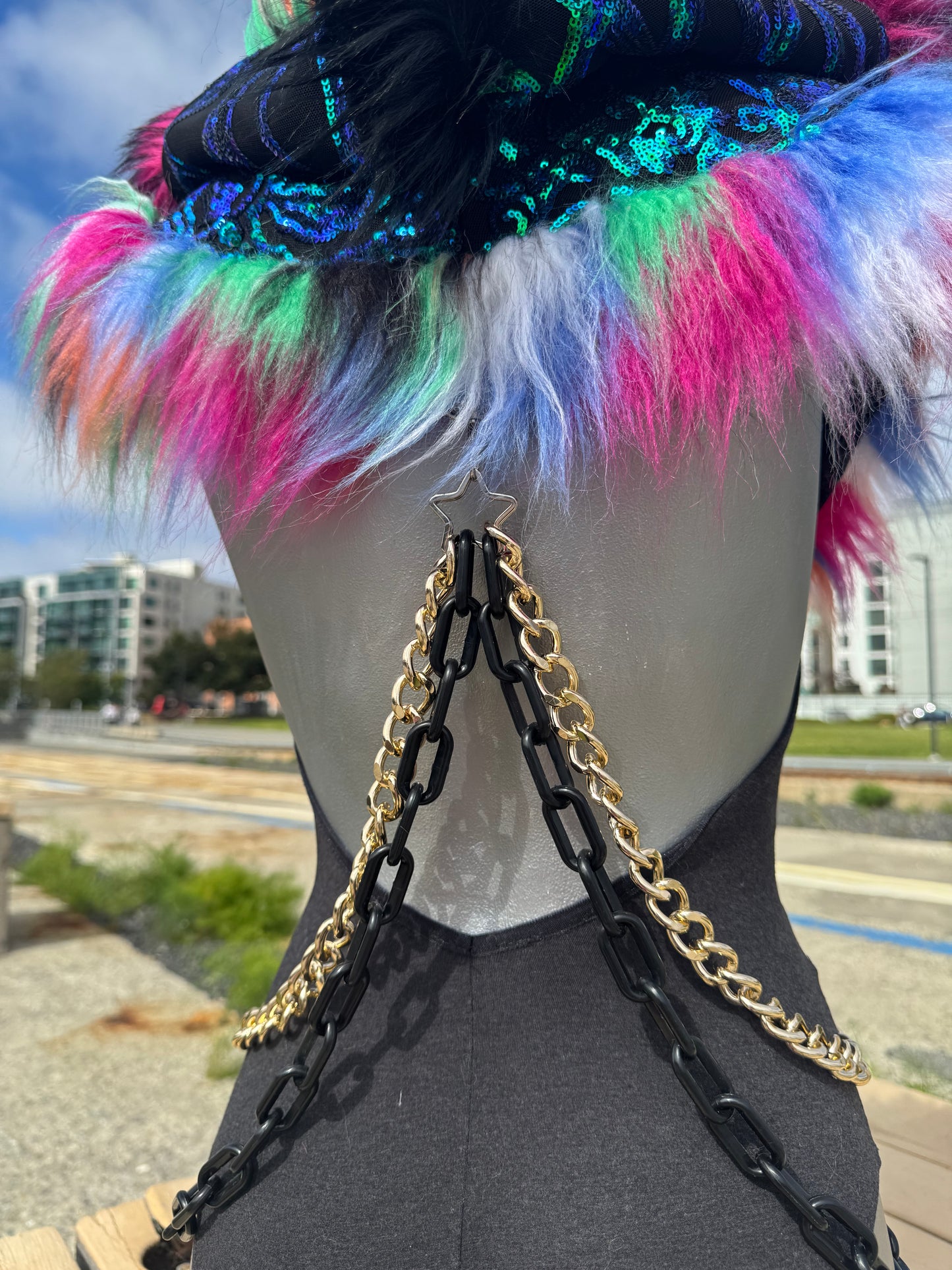 Jaw Dropper - Sequin Fluffe Hood