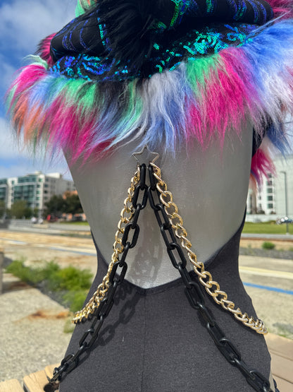 Jaw Dropper - Sequin Fluffe Hood
