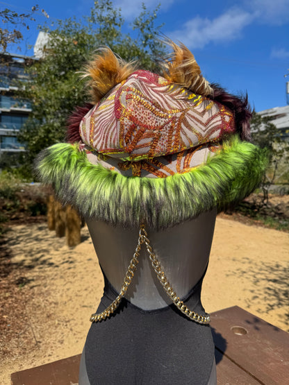 Mossfire - Sequin Fluffe Hood