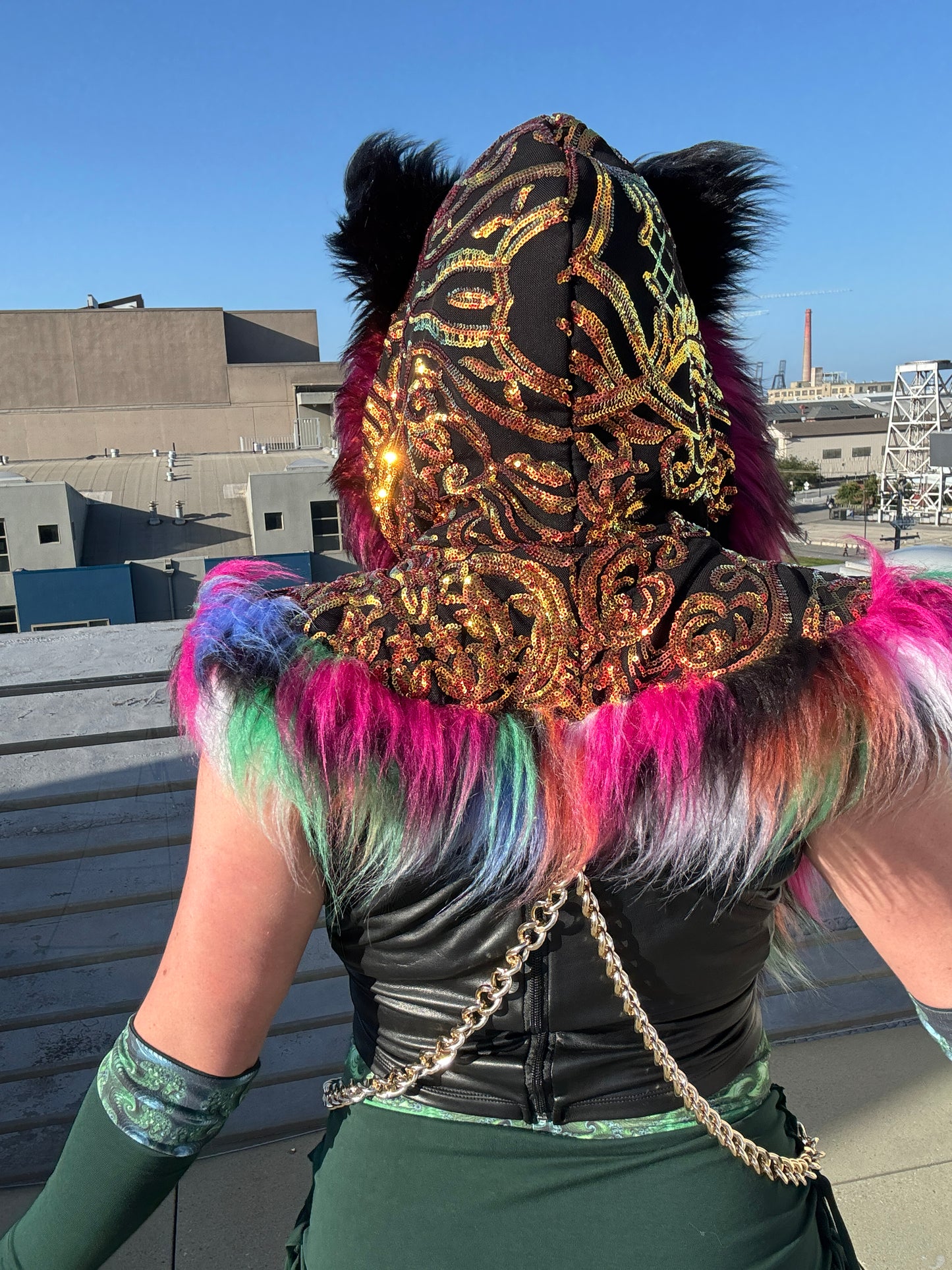 Rich Grrrl - Sequin Fluffe Hood
