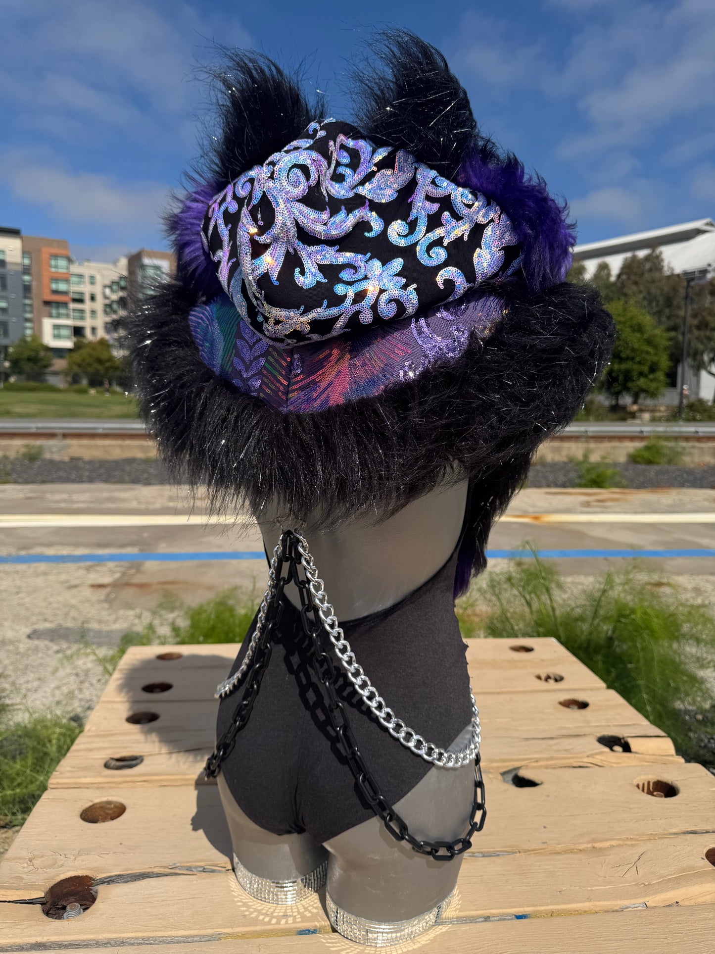 Fairy Rave Mother - Sequin Fluffe Hood