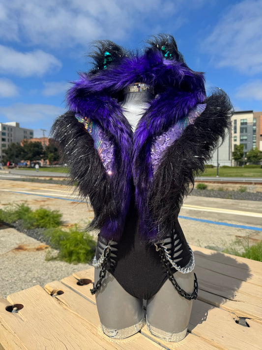 Fairy Rave Mother - Sequin Fluffe Hood