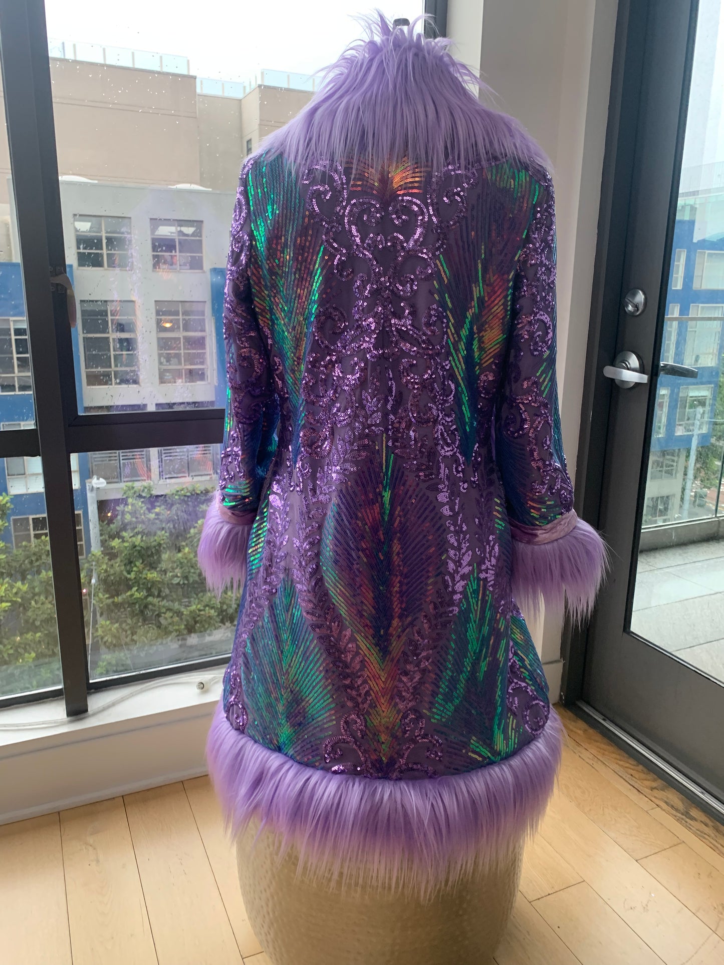 PURPLE RAINBOW - Custom Sequin Reversible Coat