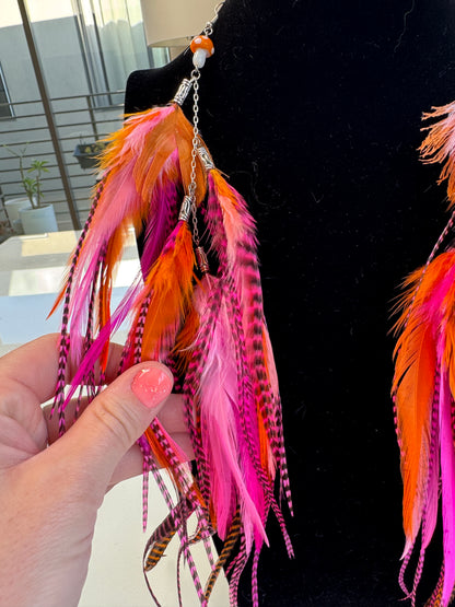 Juicebox Jam - MEGA Fluffy Feather Earrings