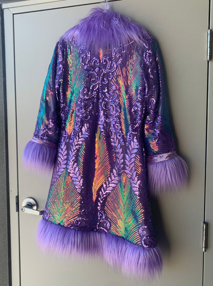 PURPLE RAINBOW - Custom Sequin Reversible Coat