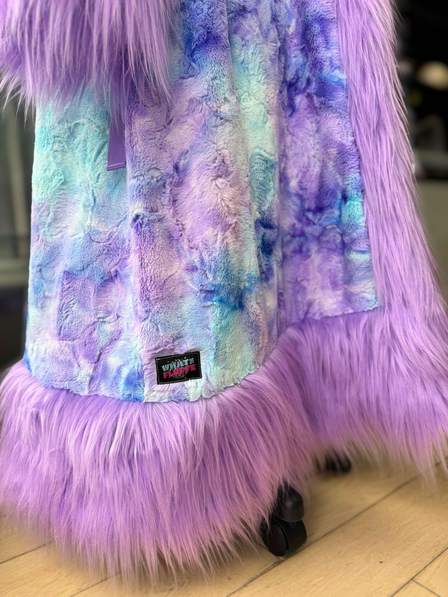 Custom No-Sequin Snuggle Coat -  Hooded, Reversible w/ Full Fur Trim