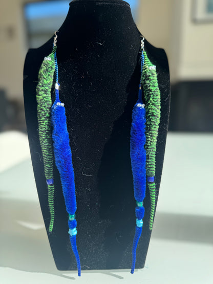 kandi worm earrings