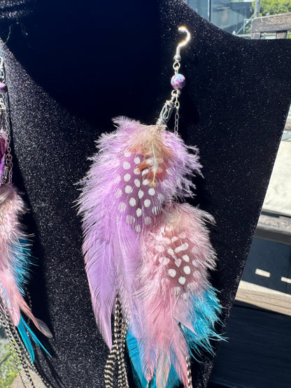 Pastel Dreamy - Fluffy Feather Earrings