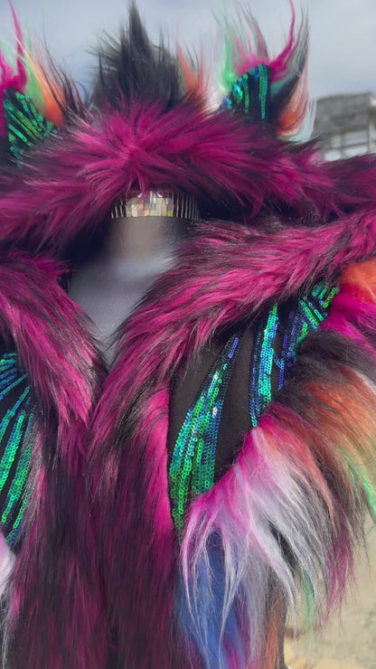 Jaw Dropper - Sequin Fluffe Hood